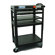 Buhl Height Adjustable AV Media Cart - Three Stationary Shelves / Two Pull-Out Shelves / Laptop Shelf