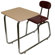 WB Manufacturing Quick Ship Dual Entry Chair Combo Desk