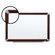3M Dry-Erase Board,w/Marker/Accessory Tray, Mahogany