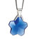 Preciosa Ice Flower Wheat Chain Crystal Sapphire Pendant