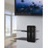AVF Unimax 'Any Wall' TV and AV Accessory Shelving with Two Shelves in Metallic Black/Silver