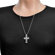 West Coast Jewelry Stainless Steel Cross Cut-out Necklace