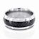 West Coast Jewelry Men's Titanium Carbon Fiber Inlay Domed Ring