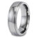 West Coast Jewelry Titanium Engraved Grooved Domed Polished Ring