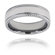 West Coast Jewelry Titanium Engraved Grooved Domed Polished Ring