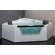 EAGO 59" Corner Luxury Clear Whirlpool Hot Tub with Heater and Stereo