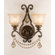 Crystorama Norwalk Golden Teak Crystal Wall Sconce in Bronze Umber