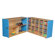 Wood Designs Half and Half Storage Unit with 20 Clear Trays