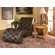 Michael Amini Trevi Leather Chaise Lounge