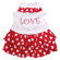 Klippo Pet Adorable Dog Sundress with Sparkling Rhinestones and Hearts