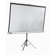 AARCO Tripod Floor Standing Manual Projection Screen in Matte White