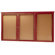 AARCO Enclosed Bulletin Board with Oak Frame and Crown Molding