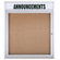 AARCO Enclosed Bulletin Board with Aluminum Frame and Header