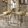 Hillsdale Furniture Brookside Bar Height Glass Bistro Table with Diamond Back Swivel Bar Stools