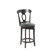 Hillsdale Furniture Corsica 24.5" Swivel Counter Stool with Vinyl Seat in Black
