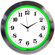 Neonetics Chrome Green Neon Clock