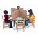 Jonti-Craft Round Laminate Study Carrel Desk with 4 Carrels
