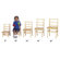 Jonti-Craft KYDZ 8" Wood Classroom Ladderback Chair
