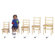 Jonti-Craft KYDZ 8" Wood Classroom Ladderback Chair (Set of 2)