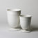 Global Views Banded Ceramic Vase in White