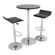 Winsome 3-Piece 24" Pub Table Set with Chrome Accents