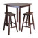 Winsome Parkland 3 Piece Table with 2 Saddle Seat Stools Set