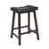 Winsome Mona 24" Saddle Seat Stool with Cushion in Antique Walnut