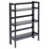 Winsome Basics 39" H Black Folding Three Tier Bookshelf