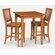 Home Styles Arts and Crafts 3 Piece Counter Height Pub Table Set in Cottage Oak