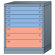 Lyon Workspace Products Mid-Range Standard Cabinet with 8 Drawers: 30" W x 28 1/4" D x 37 3/16" H