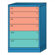 Lyon Workspace Products Counter High Standard Cabinet with 6 Drawers: 30" W x 28 1/4" D x 44 1/4" H