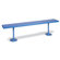 Lyon Workspace Products Plastic Laminate Locker Room Bench on Steel Pedestals