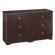 Nexera Pocono 6 Drawer Double Dresser in Espresso Laminate