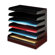 Buddy Products Desktop Organizer, 6 Tier, Legal, Horizontal, Black
