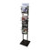 Buddy Products Magazine Displayer, 3 Pockets, 12"x12"x48", Black