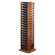 Buddy Products Rotating Display Rack, 6-3/4"x16-3/4"x67-1/2", 72 Pocket, MediumOak