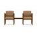 Lesro Amherst Two Chairs with Connecting Center Table