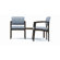 Lesro Lenox Two Chairs with Connecting Corner Table