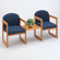 Lesro Classic Two Chairs with Connecting Center Table