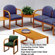 Lesro Contour Two Chairs with Corner Table