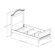 South Shore Summer Breeze 39" Twin Panel Bed in Distressed White Wash