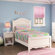 South Shore Summer Breeze 39" Twin Panel Bed in Distressed White Wash