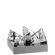 Orrefors Edgy Silver Box Votive (Set of 4)