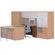 ABCO Unity Executive Series Single Right Pedestal Workstation with 3 Drawers