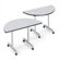 ABCO Smart Tables: 24" x 60" Rectangle Thermofused Melamine Conference Table and Half Circle Kit