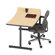 ABCO Smart Tables: 30" x 60" Crescent Concave/Convex 4-Person Table Kit