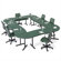 ABCO Smart Tables: 30" x 72" High-Pressure Laminate Conference Kit (Concave Crescent)