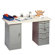 Penco Modular Work Benches - Steel Top, 2 Cabinets