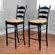 TMS 30" Ladder Back Stool in Black (Set of 2)