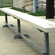 All Star Bleachers 21' W Aluminum Frame Team Bench with Optional Back & Contour Seat